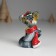 Polystone souvenir "Dark snake in a red hat and scarf with coins" MIX 6.2x4.7x9 cm