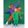 Children's sweatshirt, height 128 cm, orange color