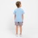 Set for a boy (T-shirt, shorts) minku color-blue/gray, height 122