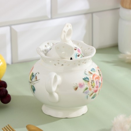Bank with a spoon "Caprice", 19 x 10 x 16.5 cm, 560 ml, Rogchaya N.V.-1