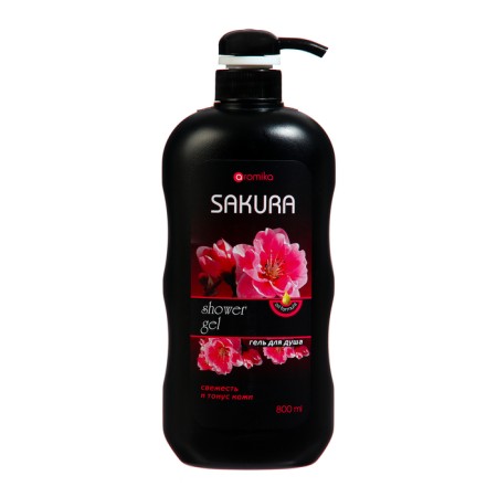 Shower gel Aromika Sakura, 800 ml