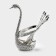 Set of spoons on the stand Magistro "Silver Swan", 7.5 × 5 × 14 cm, silver color