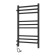 Two -towel electric Laris Astor ChKCh9, 350x700 mm, 9 crossbars, right, black