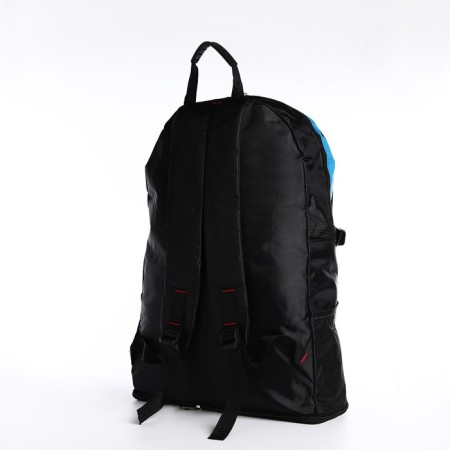 A backpack with a lightning with an increase, 65l, 4 external pockets, blue color-1