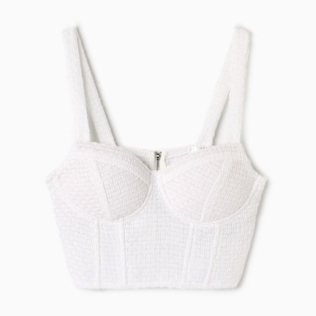 Women's tweed corset, mist, p. S, white-6