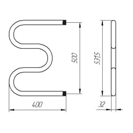 Room electric vehicle, M-shaped, 500x400 mm, D = 25-7