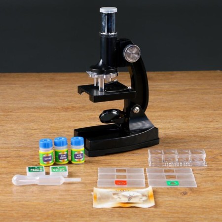 Microscope, increase in an increase of 450x, 200x, 100x