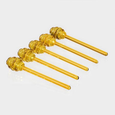 Glass stick for honey "Medok", 15 × 3.2 cm, yellow color-4