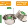 A set of 2 bowls on a stand, 2 x 900 ml