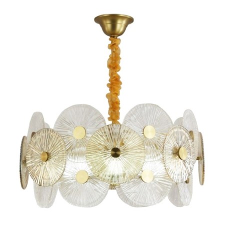 Crystal chandelier Gerhort G51237/10GD, 10x7W, E14, 75x80x80 cm, gold color