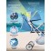 Walking stroller Farfello Comfy Go Cg, Blue color, Colorful White Frame