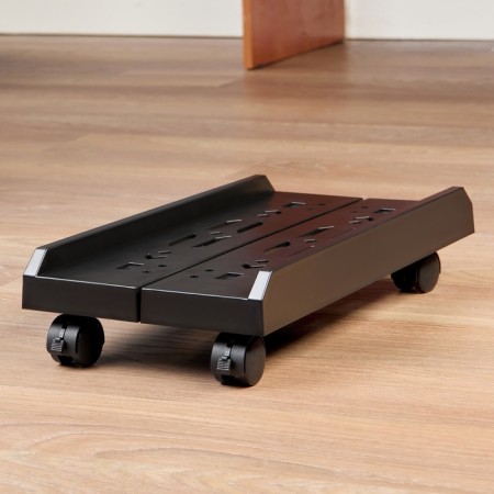 System unit stand on wheels, 20/30 - 45 cm, metal, plastic, black-1