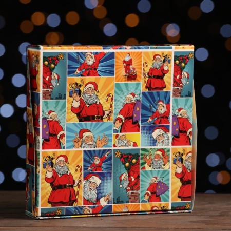 Folding box "New Year pop art", 20 x 20 x 4 cm-3