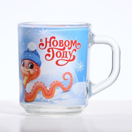 New Year. Glass Glass "Happiness in the New Year", 200 ml-1