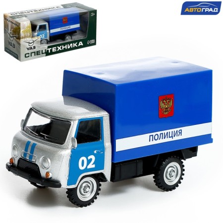 Metal machine "UAZ 452. Police", inertia, 1:43