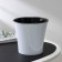 Kashpo for flowers with the insert "Art", 1.2 l, the color is white-black