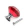 Cappio-skn cap "Diamond", red, glass, d = 30 mm, 8 pcs.