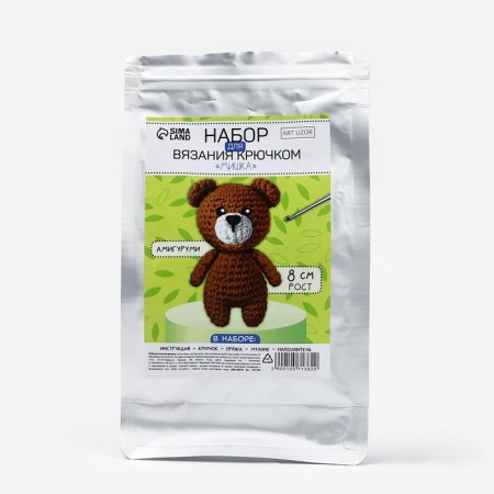 Crochet kit. Amigurumi: DIY soft toy "Bear", 8 cm-2