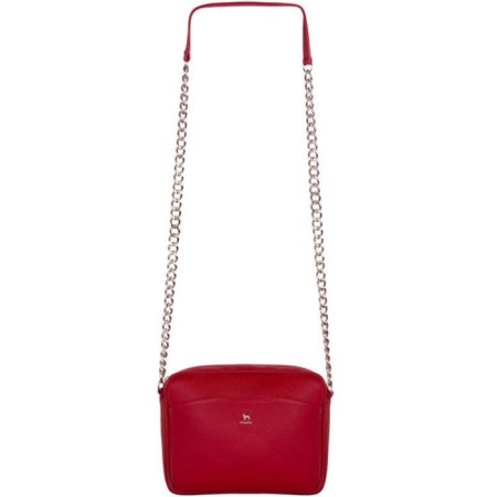 Cross-Body bag with Mumi zipper, external pocket, red color-1