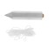 Plumb of cylindrical tundra, cord 5 meters, 100 g