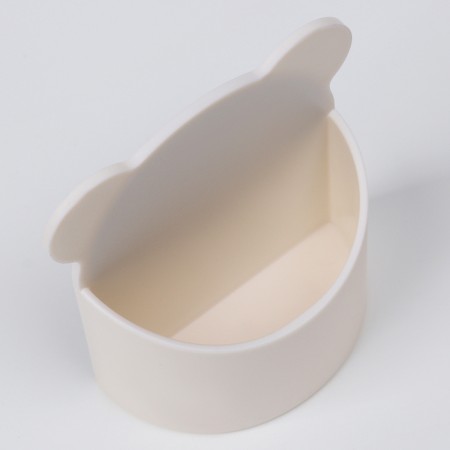 Magnetic universal stand for markers and lips "Bear" white color 4x9x10cm-3