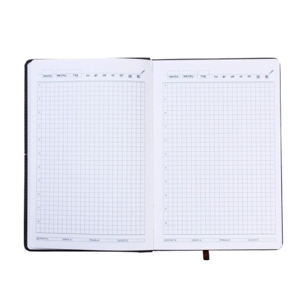 The diary is low, PVC cover, A5 format, 140 sheets in a cage, with pockets, mix-5