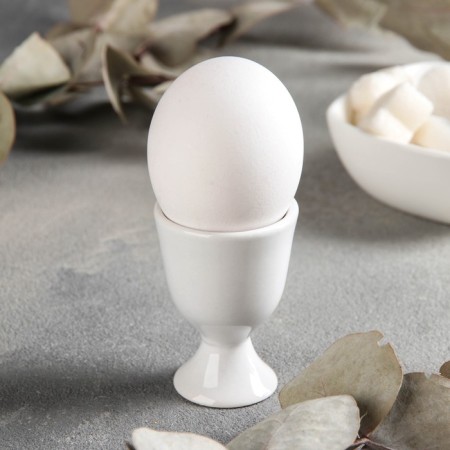 Ceramic stand under the egg “Blanche”, D = 4 cm, white color-2