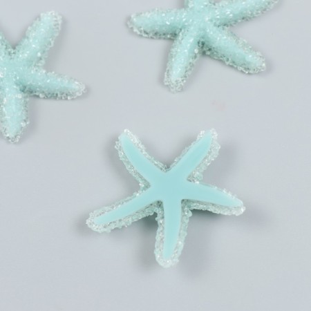 Decor for creativity plastic "Mint Sea Star" Sugar 3,8x0.5x3.8 cm-1