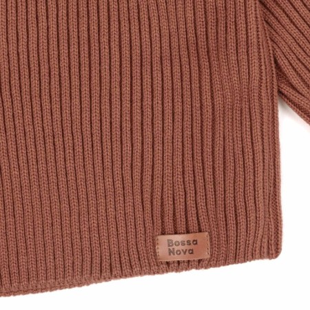 Jumper for girls, height 134 cm, brown color-3
