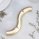 Summary "Waves" for two candles from gypsum, 25x6x3cm, gold