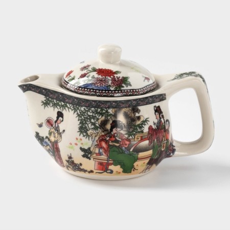 Keramic teapot with a metallic sieve "Conversation", 350 ml