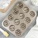 Trio baking uniform, 35 × 26 × 2.5 cm, 12 cells, with anti -stick coating, gold color