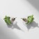 Earms with enamel "Montrustics" with horns and legs, green color