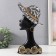 Souvenir Polystone Bust "African in a white hat with flowers" 19x5.5x33 cm