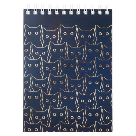 Notepad A6 60 sheets in a cage on the crest Meshu "Black Cat", matte lamination, foil embossing-3