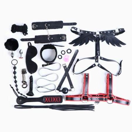 Erotic set of BDSM Oka-Khpoki "for two", 20 objects, black-13