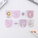 A set of magnetic bookmarks 8 pcs on a round substrate "Tenderness"