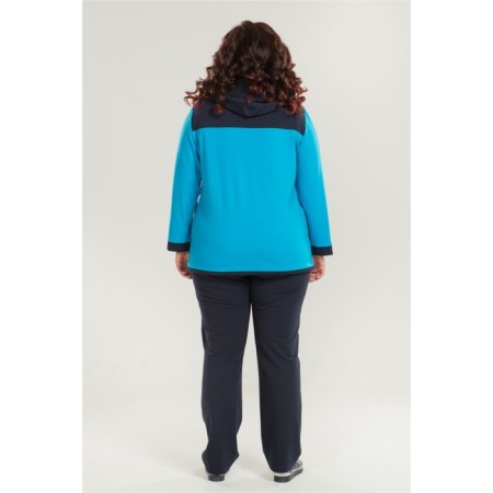 Female suit, size 54, blue color-4