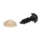 Rifle eyes with plugs, translucent, set 4 pcs, brown color, size 1 pc: 1 × 1 cm