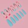 Falms "turquoise", 12 pcs, with adhesive plates, ballerina shape, multi -colored