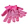 Gloves of nylon garden, knitting class 13, with PVC points, size 9, fuchsia