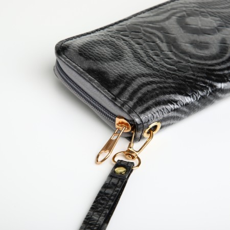 Women's wallet with lightning, gray color-2