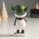 Souvenir Polystone "Snowman with a teapot on the head, holds a wreath" 6x6x11.5 cm