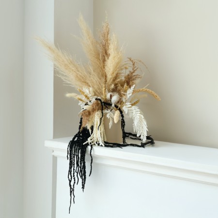 Dry flowers of amaranth, 100 g, sheet size: from 50 to 60 cm, black color-1