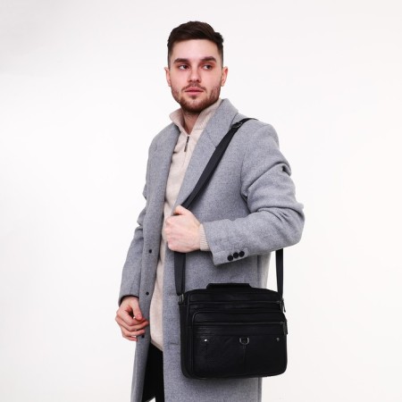 Male bag, black color-6