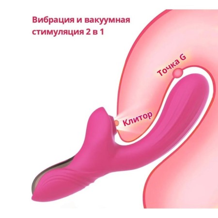 Joyhyper vibrator, with vacuum-wave stimulation of the clit G, pink-2