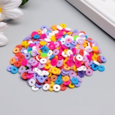 A set of beads made of polymer clay 