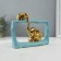 Souvenir Ceramics "Elephant with an elephant - touch. Rectangle" Blue with gold 6x23x16.5 cm 10323