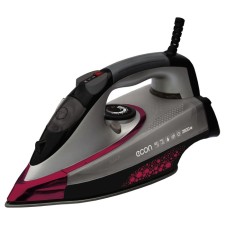 Iron Eco-Bi2601, 2600 W, ceramic sole, 45 g/min, 320 ml, gray color with red