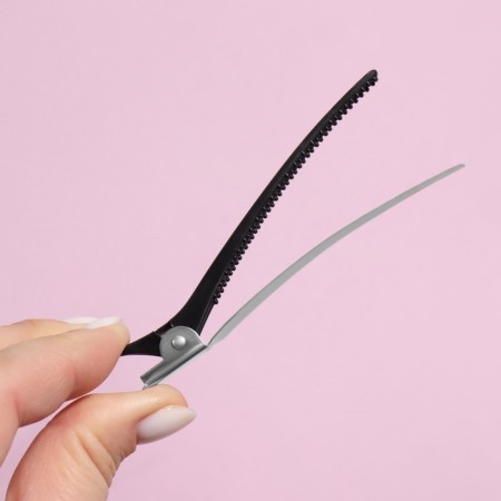 Hair clips, set - 6 pcs, 10 cm, black color-2